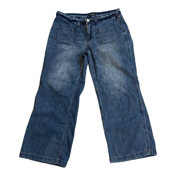 Flamingo Womens Wide-Leg Denim Jeans Size S Blue Cotton Blend Casual - Picture 8 of 8